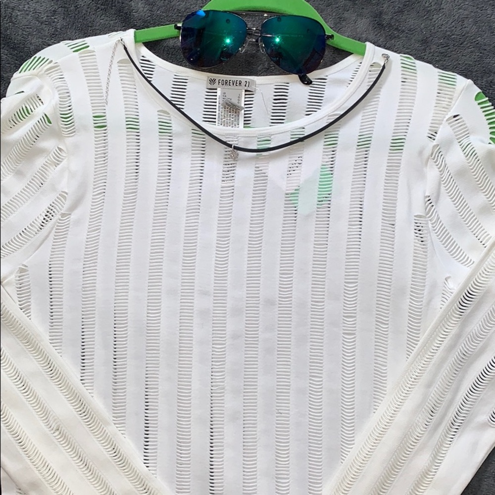 White see-thru Long sleeve